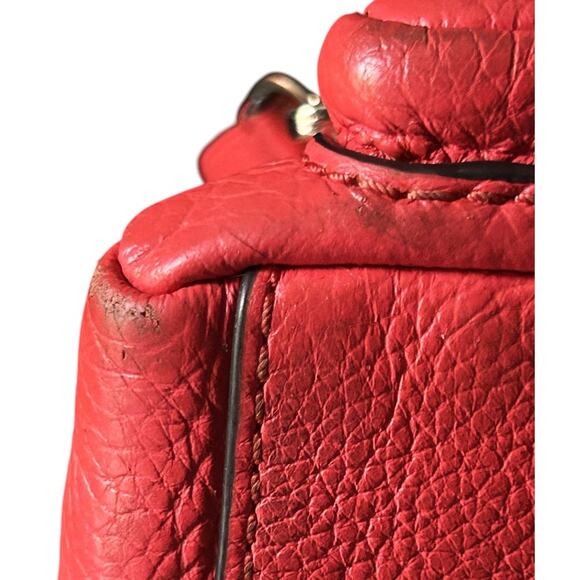 Kate Spade Jackson Pebbled Leather Stoplight Red Medium Backpack - Picture 6 of 11